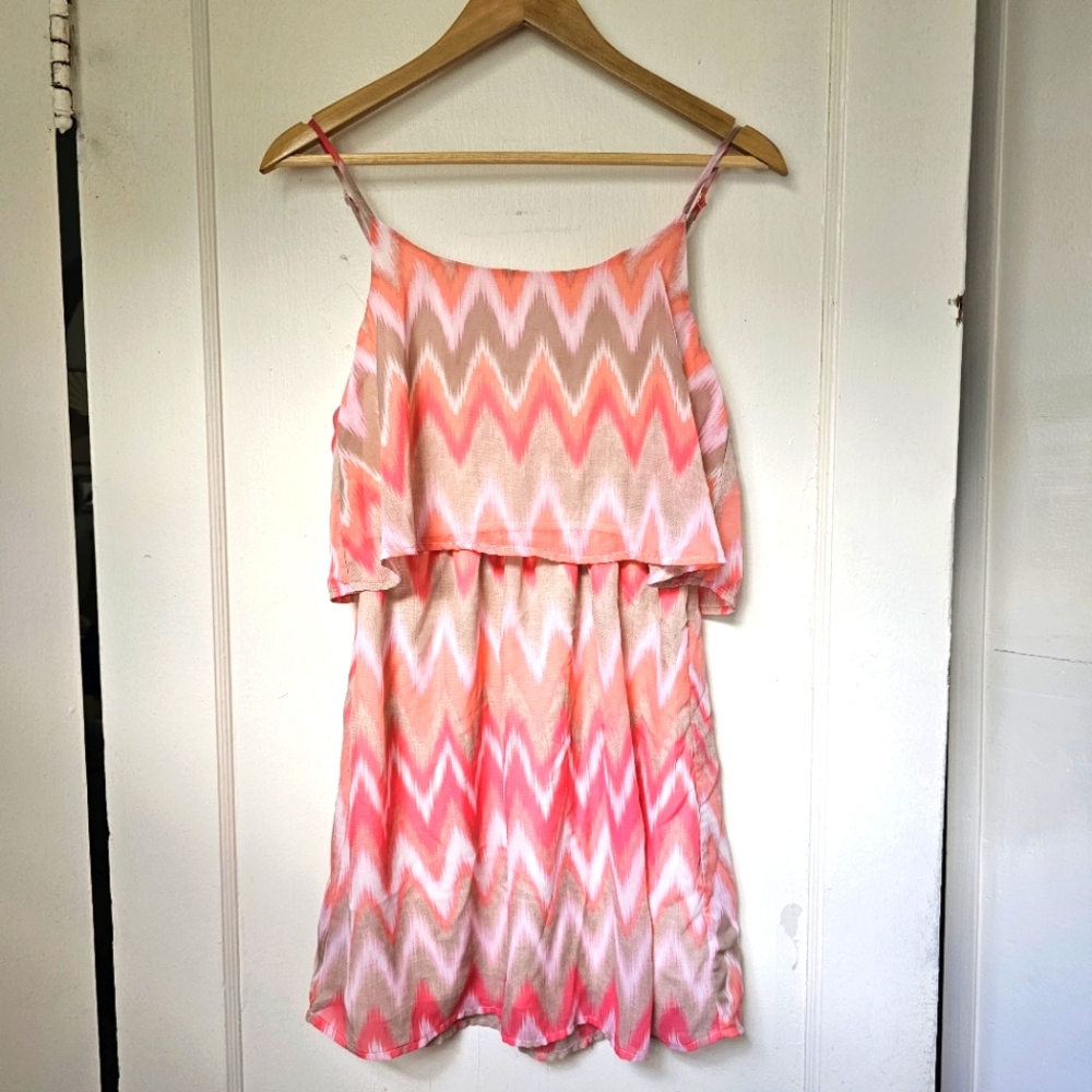 Chevron print summer dress (M)
